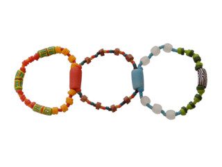 Ghanese kralen armband met kleurrijke glaskralen