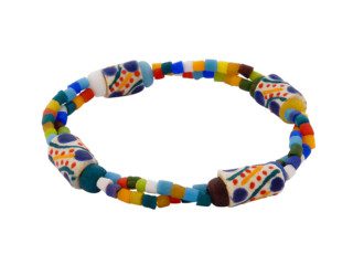 Ghanese kralen regenboog armband