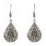Balinese zilveren druppelvormige oorbellen
