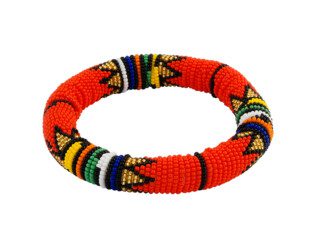 Afrikaanse kralen armband in diverse Zulu-kleuren