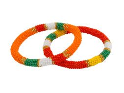 Afrikaanse kralen armband in diverse kleuren