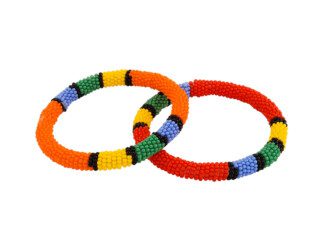 Afrikaanse kralen armband in diverse kleuren